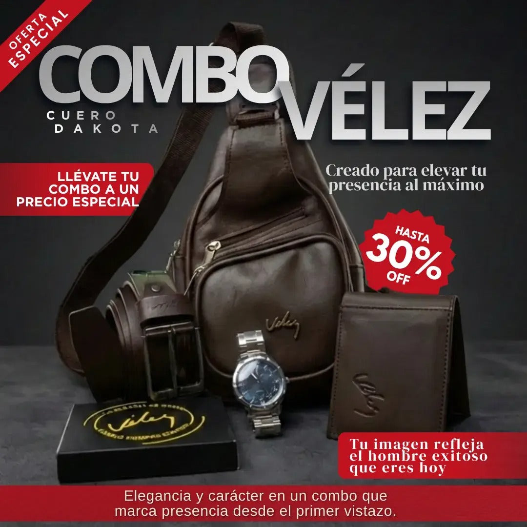 COMBO PERCHERO VELEZ - RELOJ - CORREA + BILLETERA.