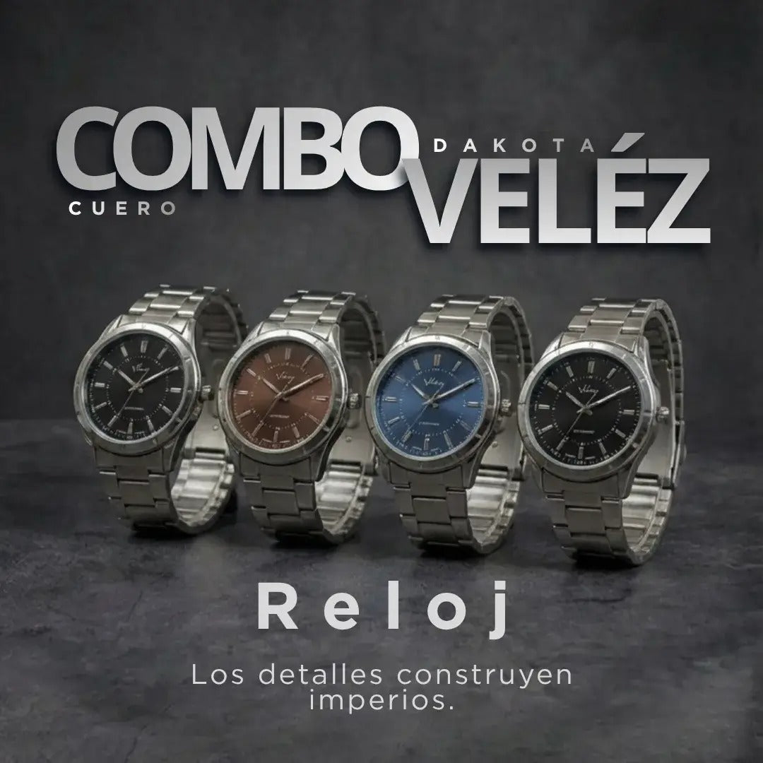 COMBO PERCHERO VELEZ - RELOJ - CORREA + BILLETERA.